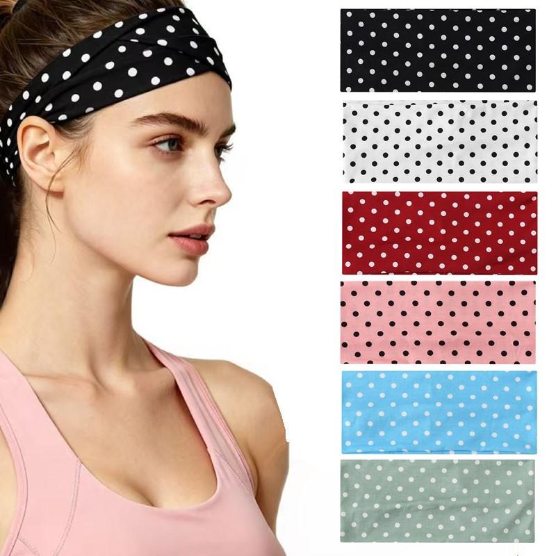 Polka Dot Yoga Elastic Headban - J-Yoga Fitness recension och pris