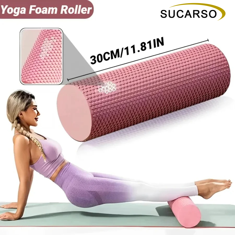 30x10cm EVA Textured Foam Roll - Yoga Fitness Body recension och pris