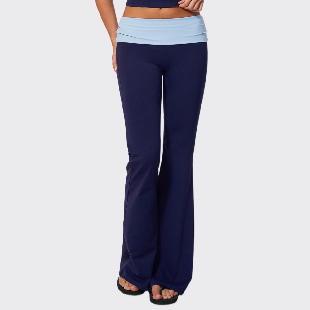 Fold Over Waist Yoga Flared Pa - J-Yoga Fitness recension och pris