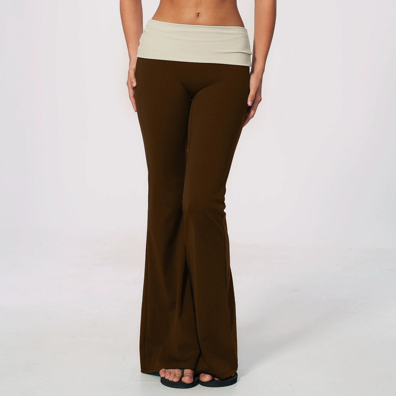 Fold Over Waist Yoga Flared Pa - J-Yoga Fitness recension och pris