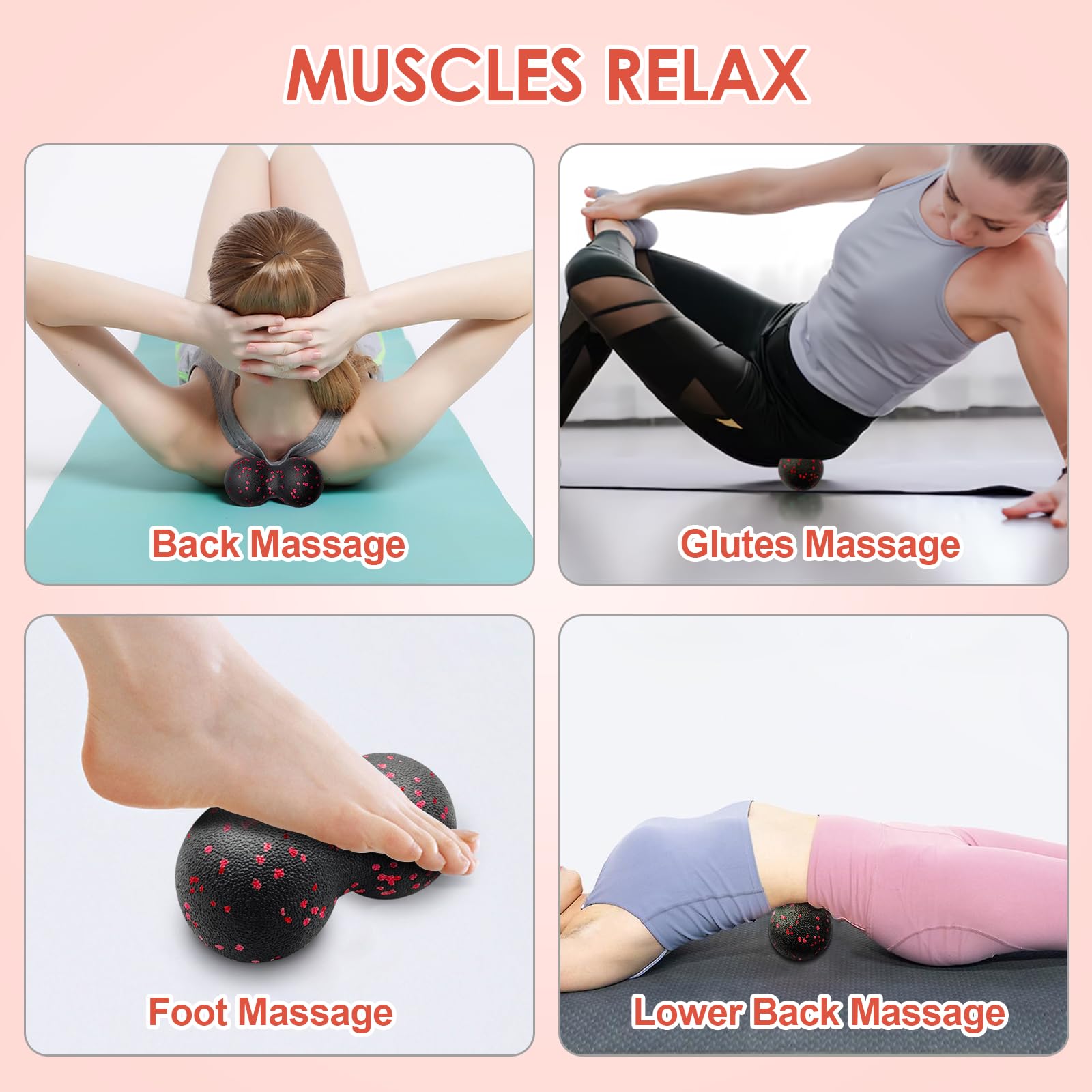 Hollow Yoga Roller Massage Pea - Yoga Fitness Body recension och pris