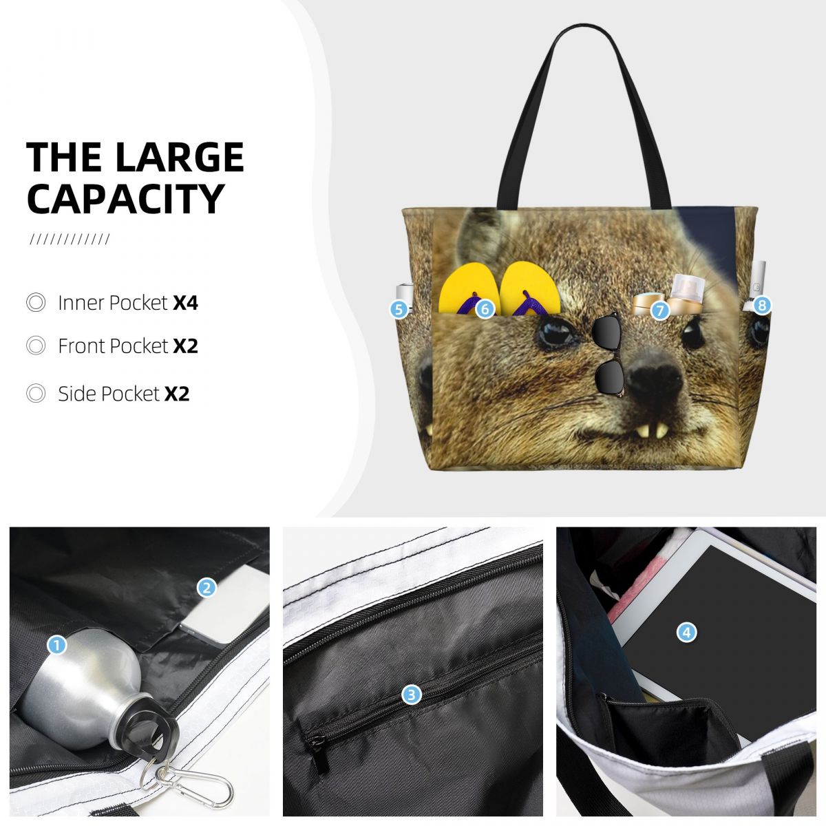Rock Hyrax Photo Beach Tote Ba - Yoga Fitness Photos recension och pris