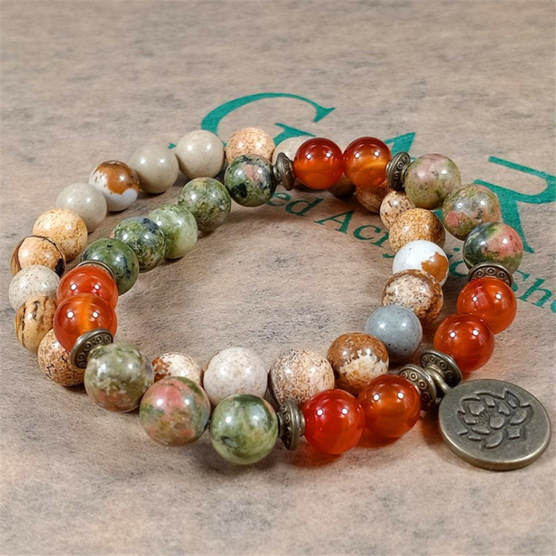 Charm Stone Wrist Mala Healing - J-Yoga Fitness recension och pris
