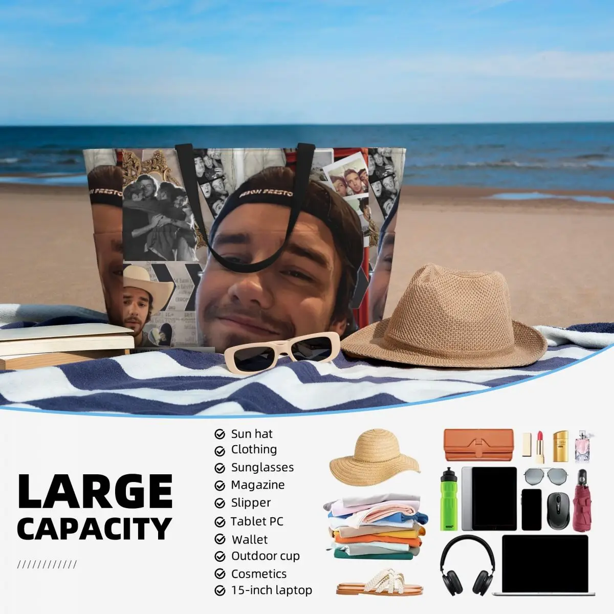 Liam Payne Photo Collage Beach - Yoga Fitness Photos recension och pris
