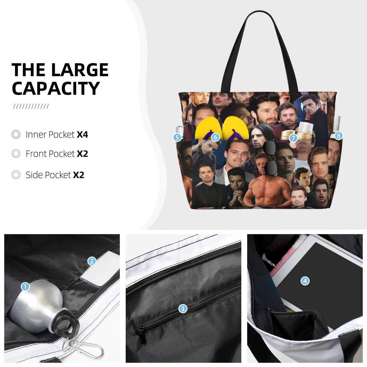 Sebastian Stan Photo Collage B - Yoga Fitness Photos recension och pris