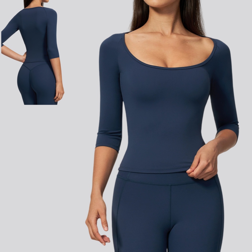 3/4 Sleeve Crop Yoga Top for W - J-Yoga Fitness recension och pris