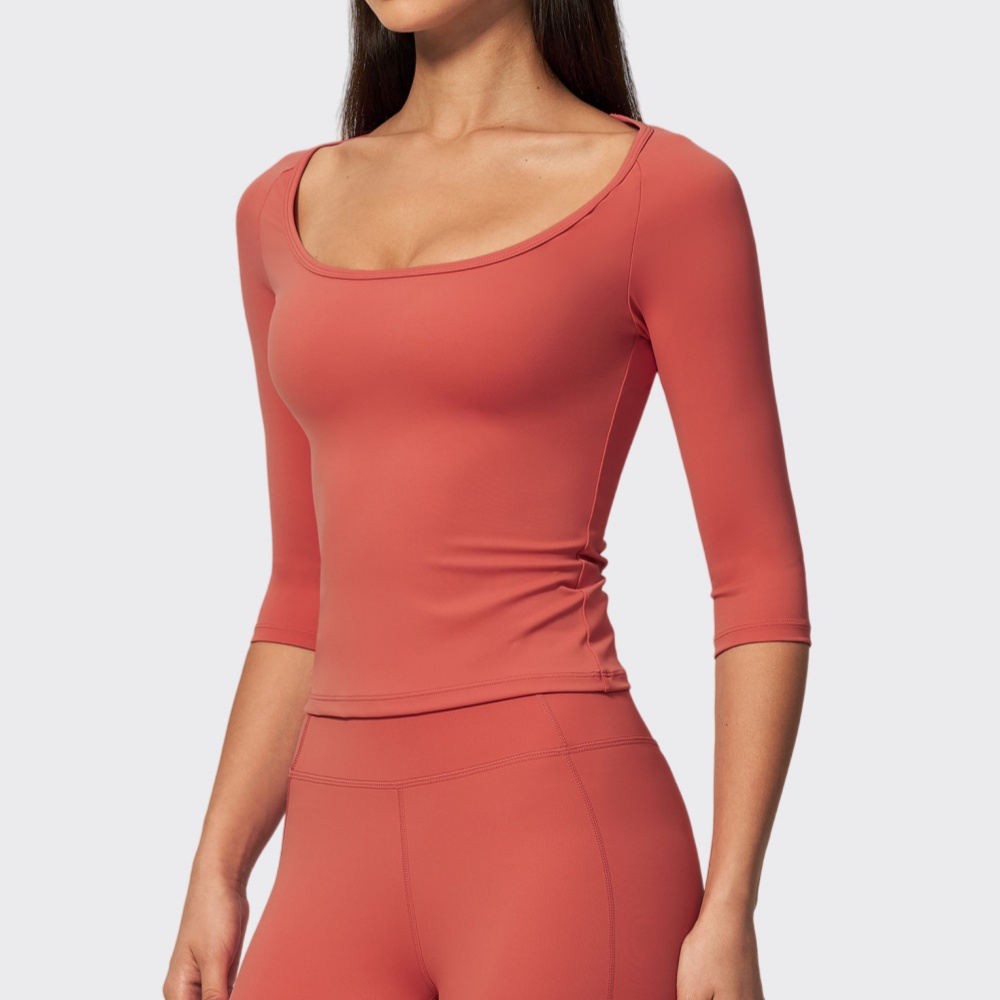 3/4 Sleeve Crop Yoga Top for W - J-Yoga Fitness recension och pris