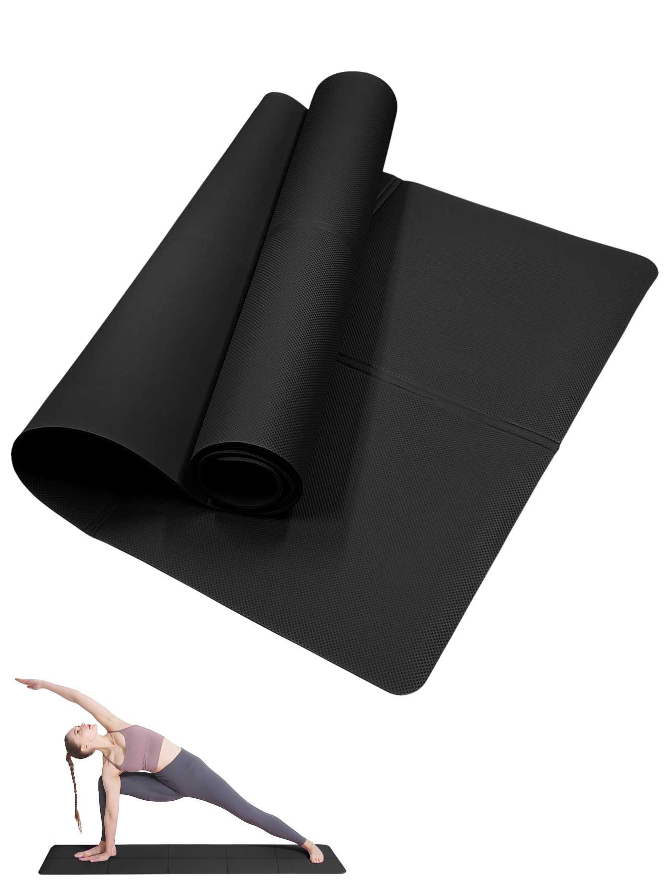 Foldable Yoga Mat Black Eco Fr - Thick Yoga Mat recension och pris