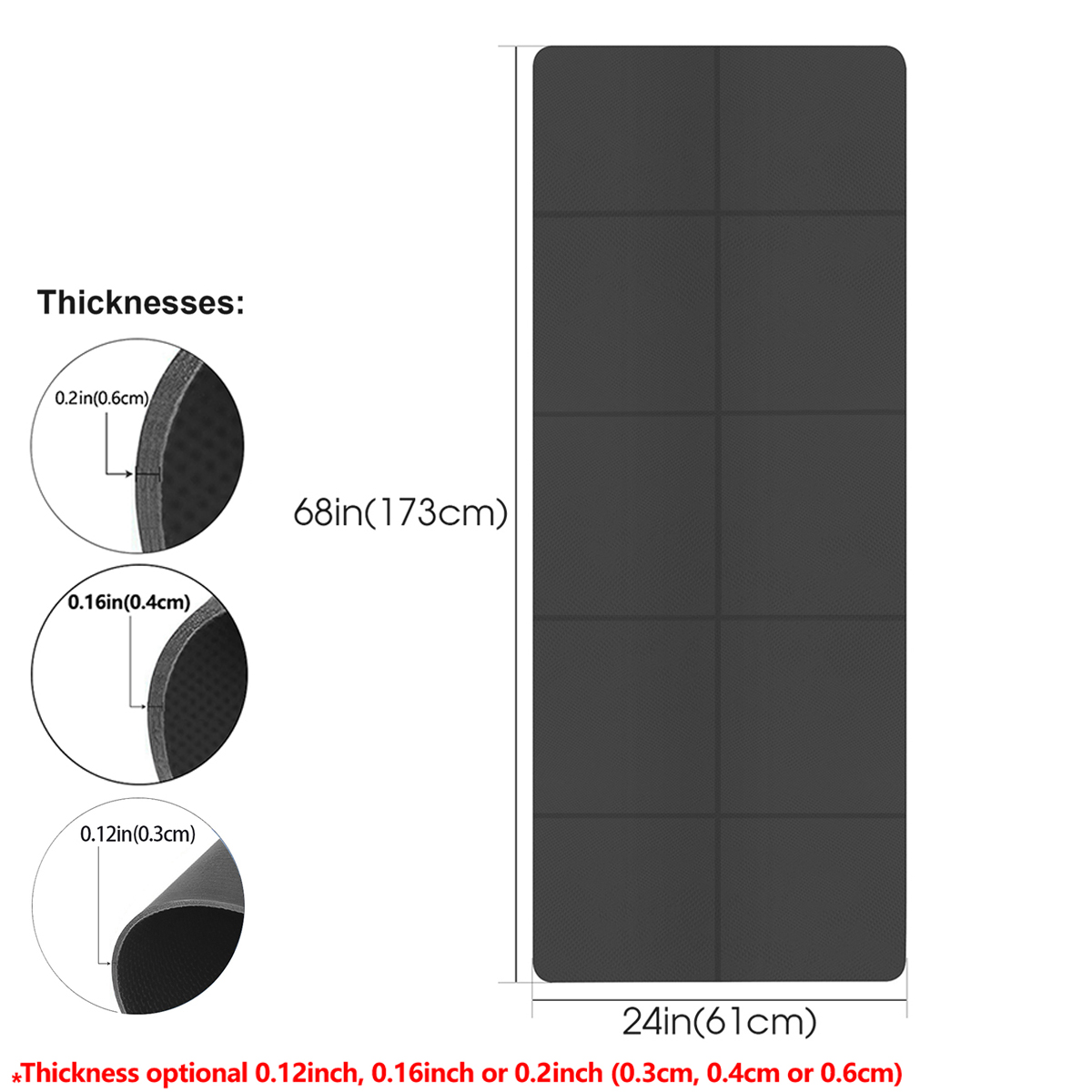 Foldable Yoga Mat Black Eco Fr - Thick Yoga Mat recension och pris