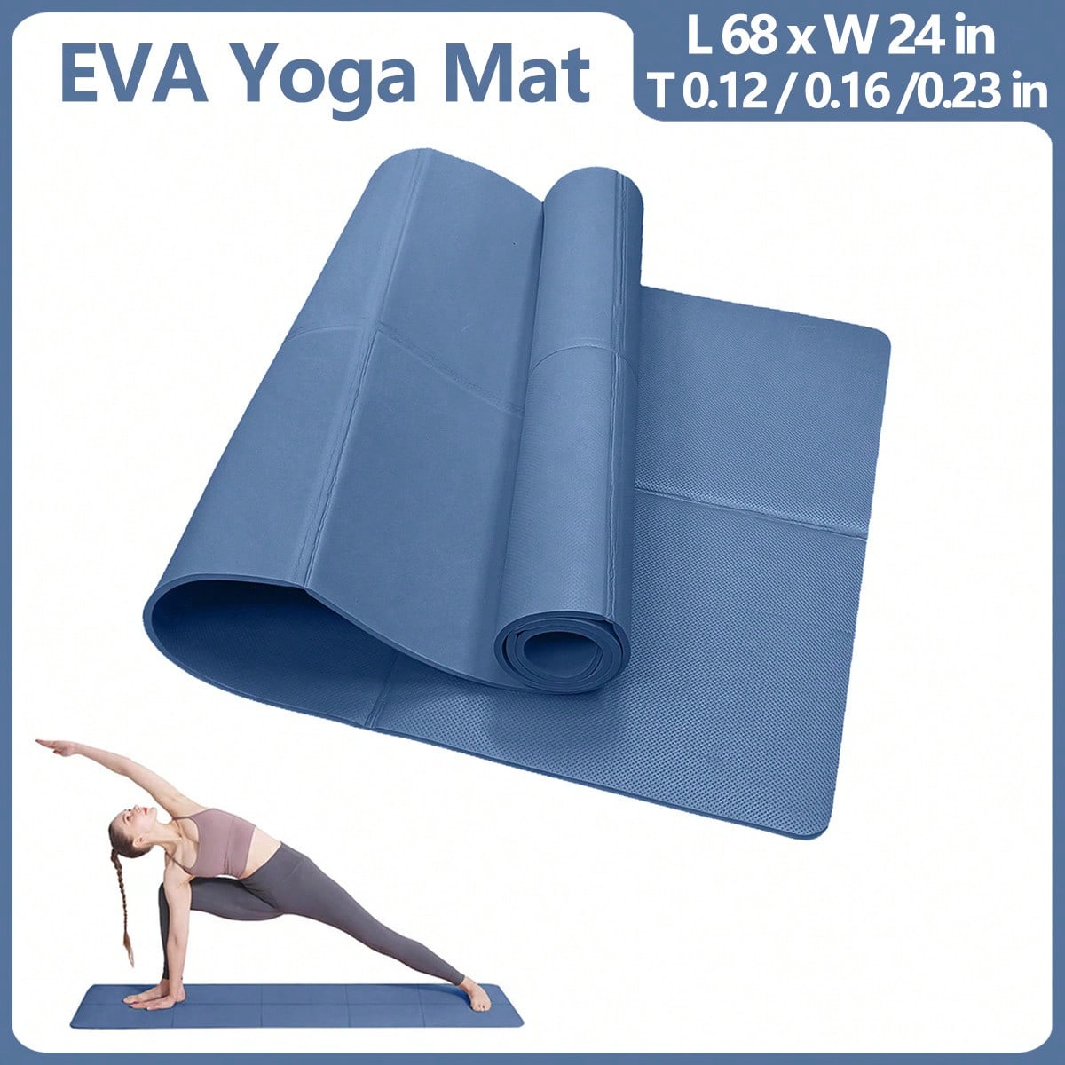 Foldable Yoga Mat Dark Blue Ec - Thick Yoga Mat recension och pris