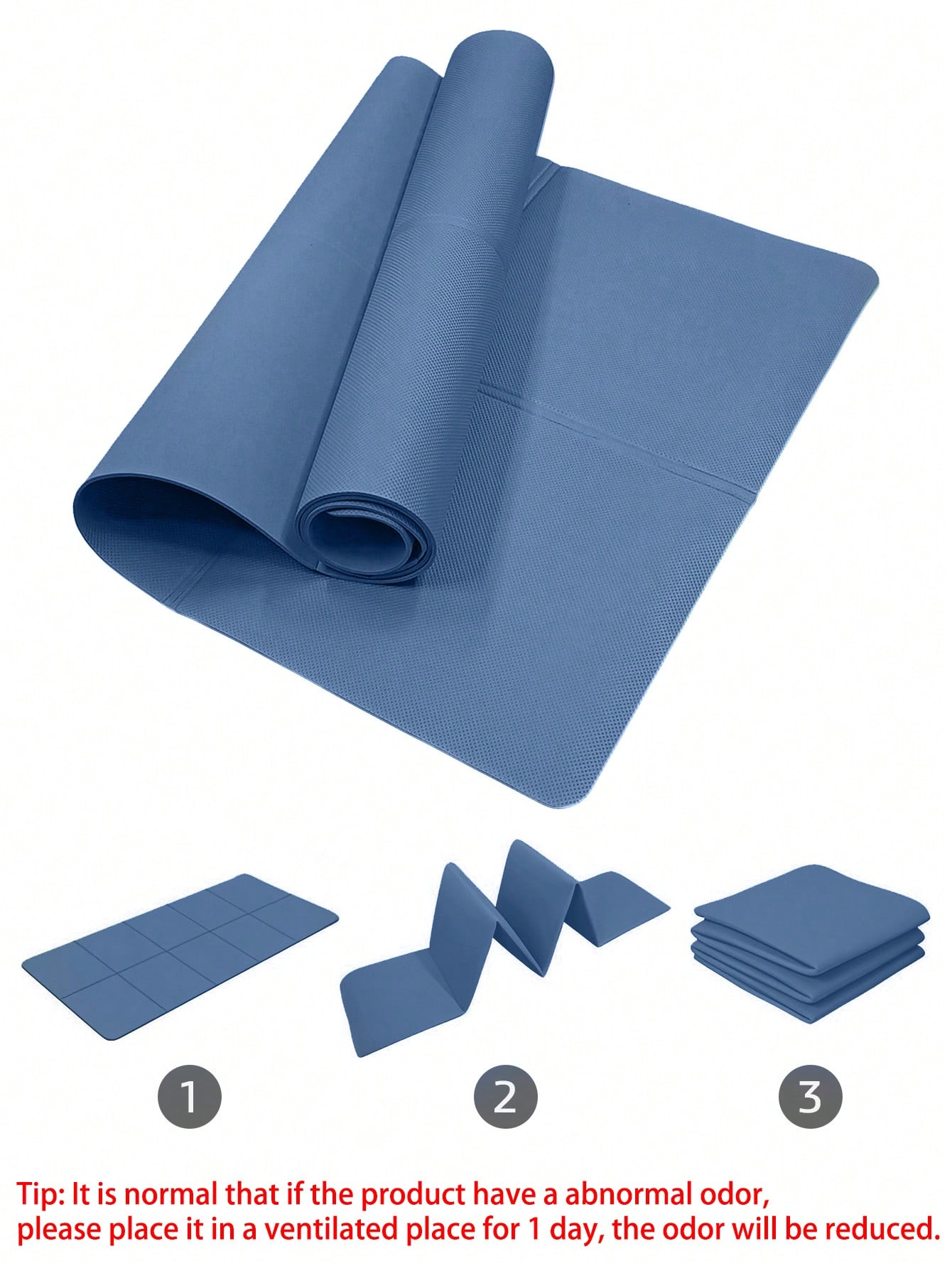 Foldable Yoga Mat Dark Blue Ec - Thick Yoga Mat recension och pris