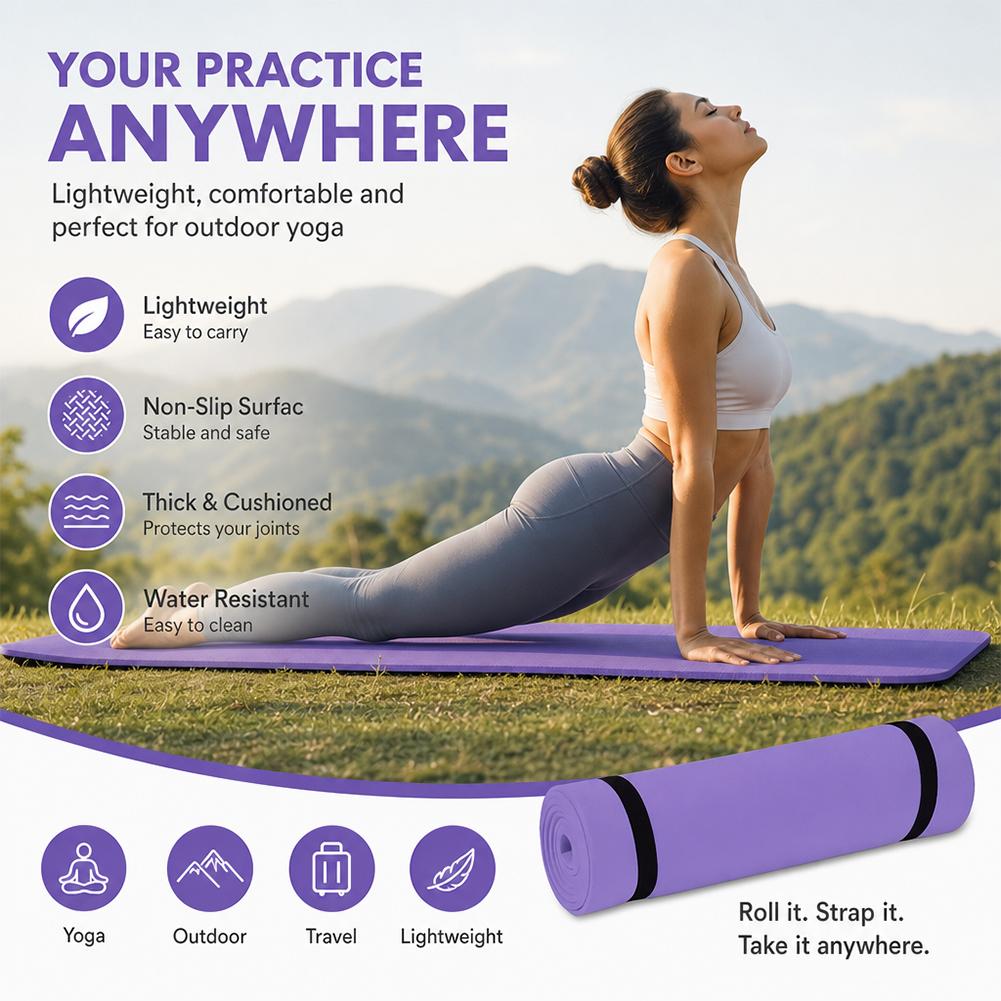 1/2Pcs Thick Yoga Mat Anti-ski - Thick Yoga Mat recension och pris