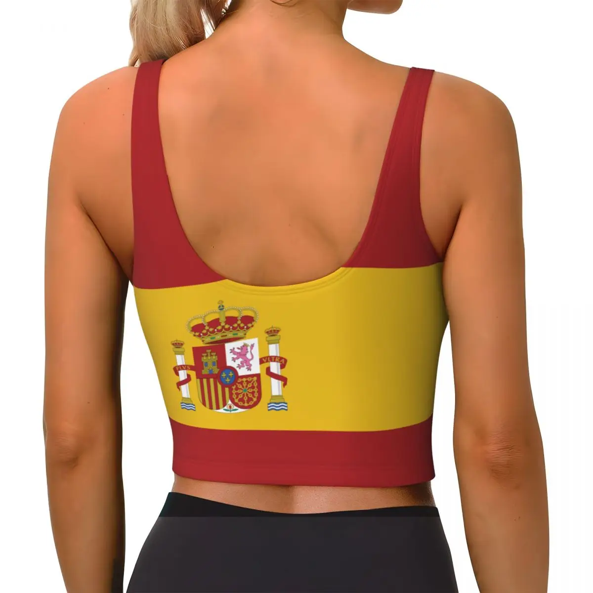 Spain Flag Basic Tops Women Sa - Yoga Fitness Women recension och pris