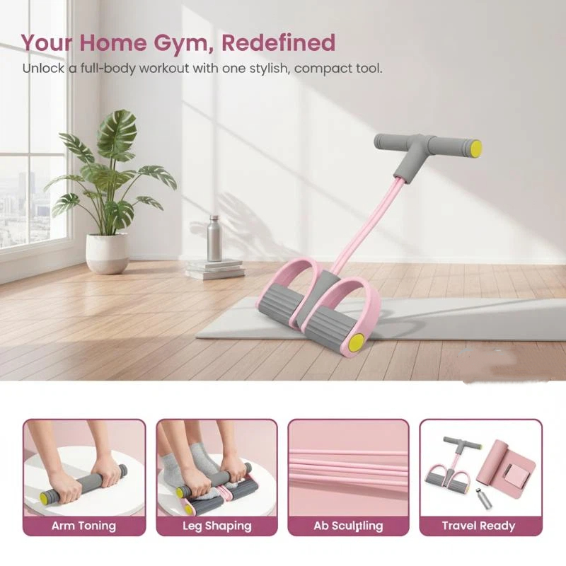 4-Tube Elastic Pull Rope Yoga  - Yoga Fitness Gear recension och pris